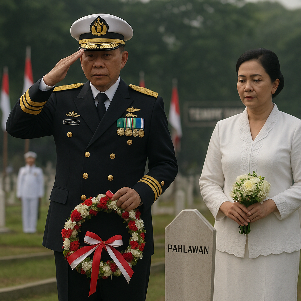 Kasal Laksamana TNI Dr. Muhammad Ali Ziarah ke TMPNU Kalibata Jelang HUT TNI AL ke-81