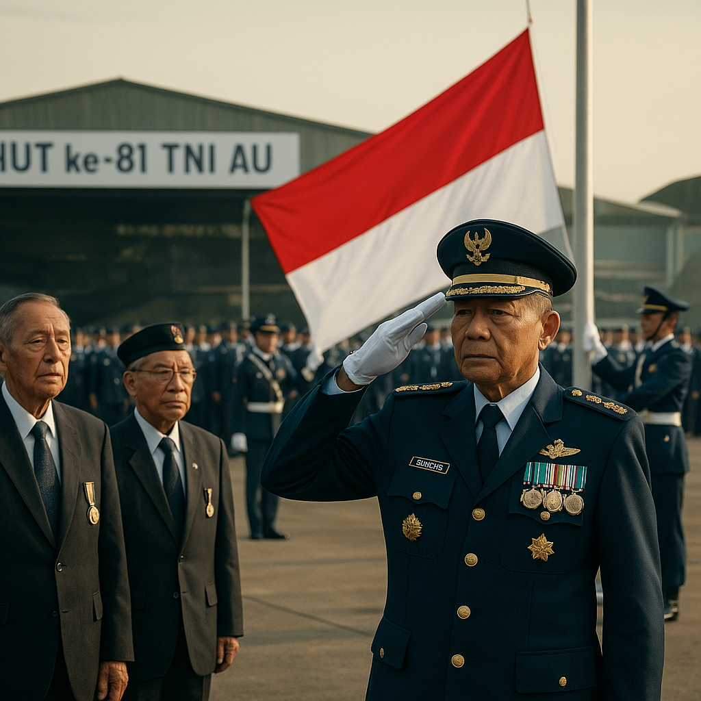 Mabes TNI: Upacara Bendera HUT ke-81 TNI AU Digelar Penuh Khidmat di Lanud Halim