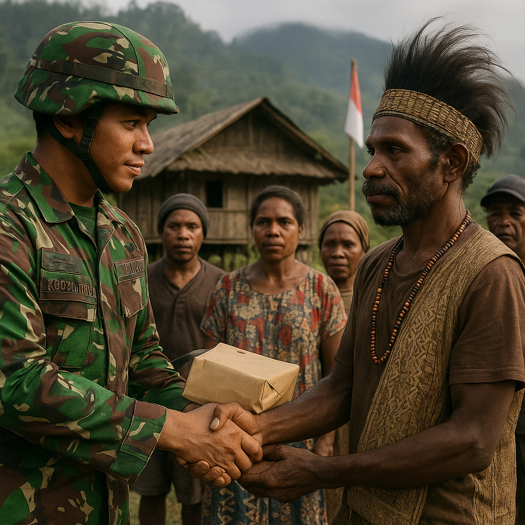 Sentuhan Humanis Satgas Koops TNI Habema: Mengukuhkan NKRI dengan Pendekatan Penuh Hormat di Tanah Papua