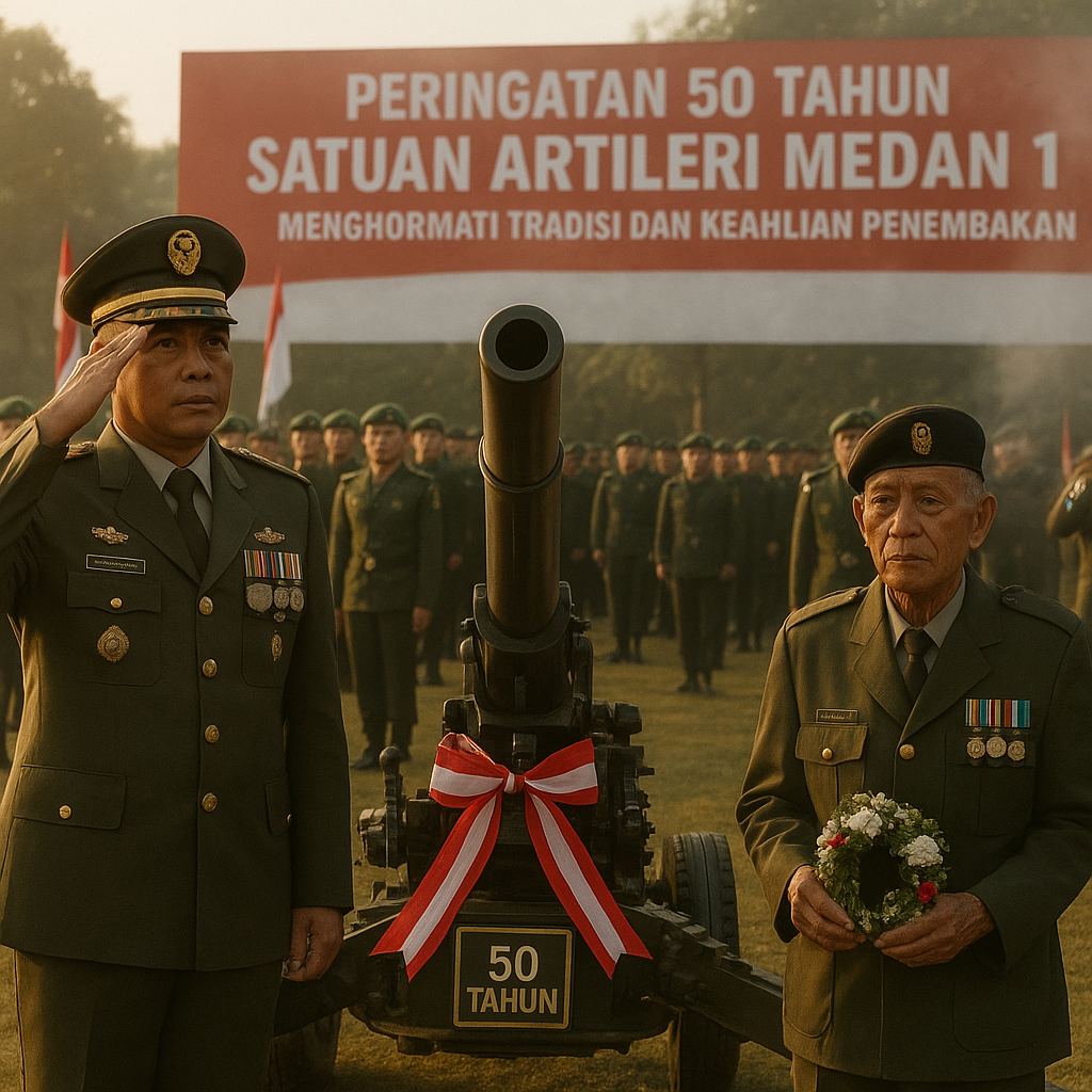 Peringatan 50 Tahun Satuan Artileri Medan 1, Menghormati Tradisi dan Keahlian Penembakan