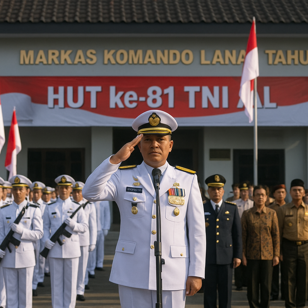 HUT ke-81 TNI AL di Tahuna, Sinergi TNI-Polri dan Pemda Kian Solid