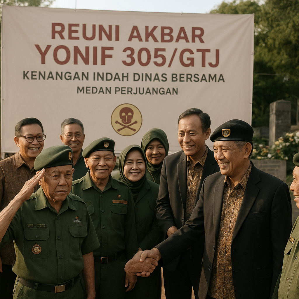 Reuni Akbar Yonif 305/GTJ, Kenangan Indah Dinas Bersama di Medan Perjuangan