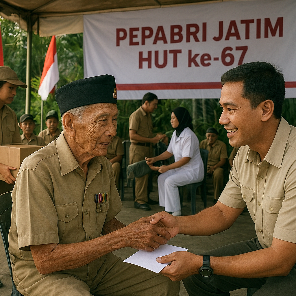 PEPABRI Jatim Gelar Bakti Sosial dan Santuni Veteran di HUT ke-67