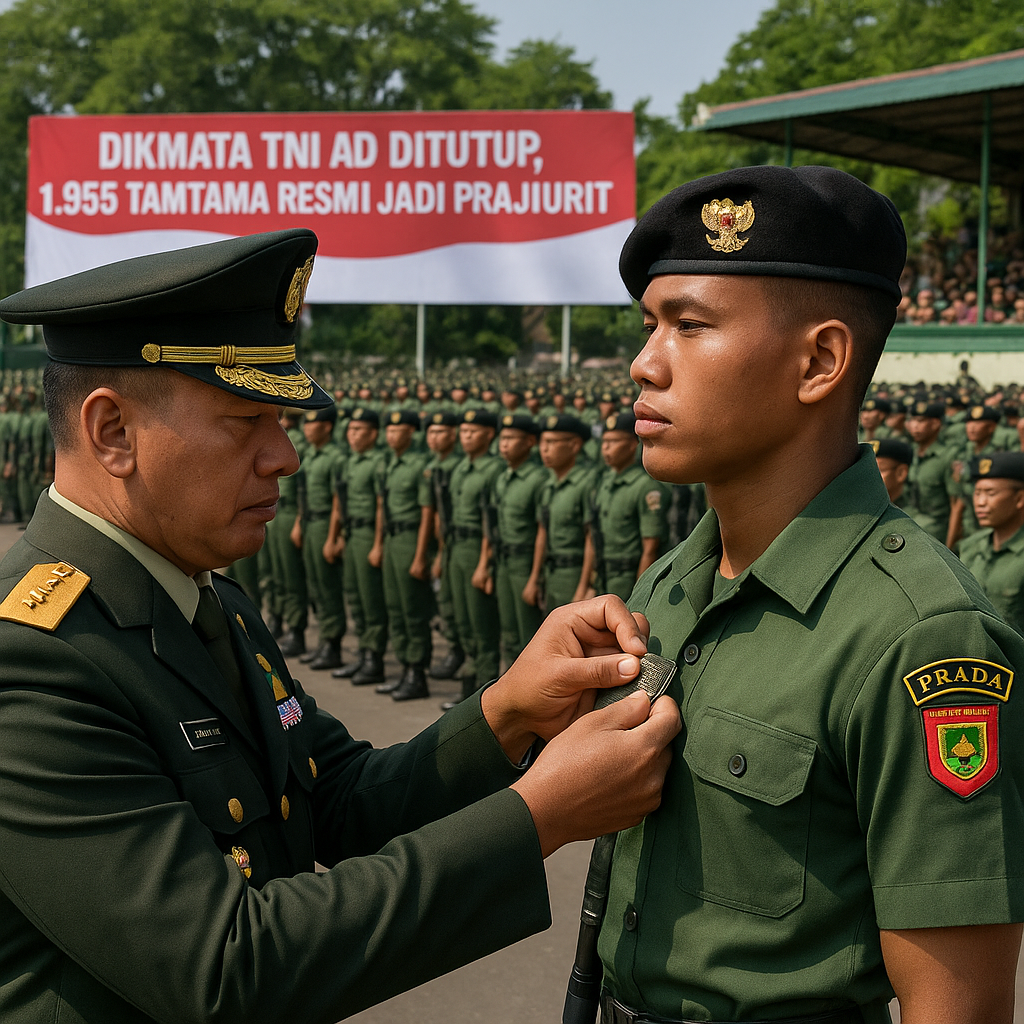 Dikmata TNI AD Ditutup, 1.955 Tamtama Resmi Jadi Prajurit