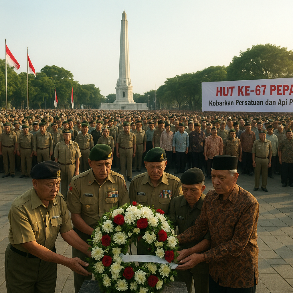 HUT Ke-67 Pepabri di Surabaya, Kobarkan Persatuan dan Api Perjuangan