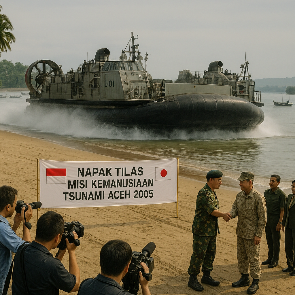 Mendarat di Bengkayang, Hovercraft Jepang dari JS Kunisaki Ulang Sejarah Misi Kemanusiaan Tsunami Aceh