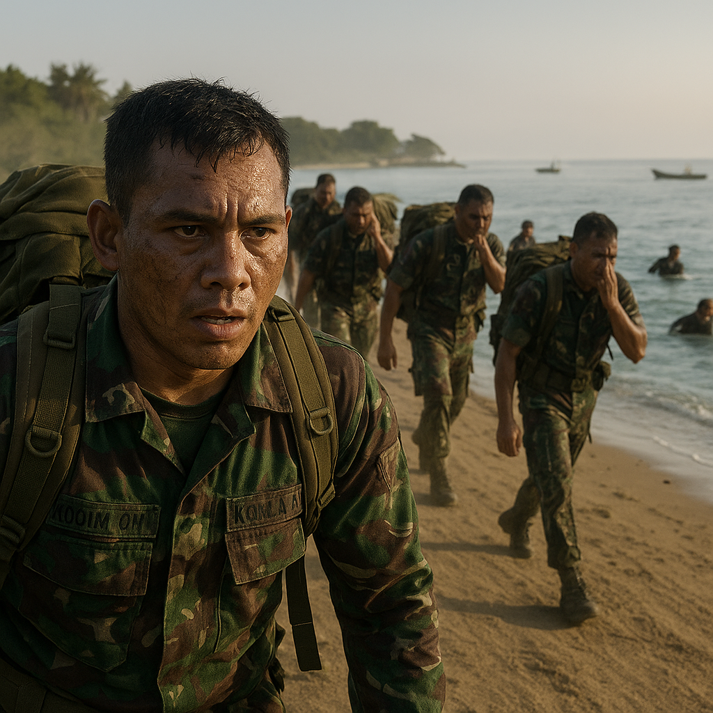 Keringat Jadi Bukti, Prajurit Kodim 0416/Bute Libas Hanmars 10 Km & Renang Militer