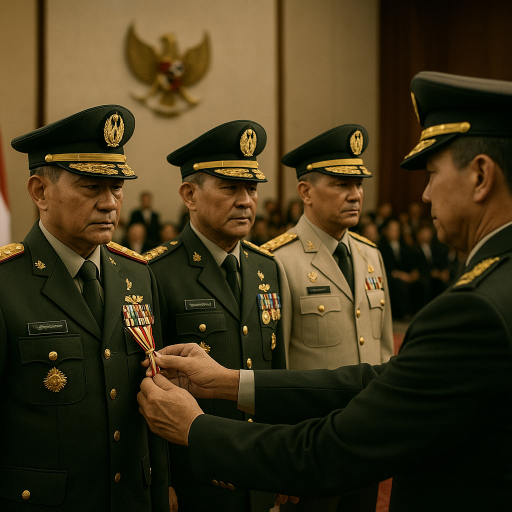 Penganugerahan Bintang Kartika Eka Paksi bagi Empat Purnawirawan Jenderal TNI AD