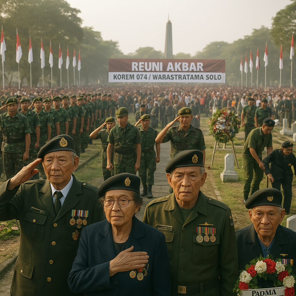Reuni Akbar Korem 074/Warastratama Solo: Ribuan Purnawirawan dan Prajurit Aktif Bernostalgia