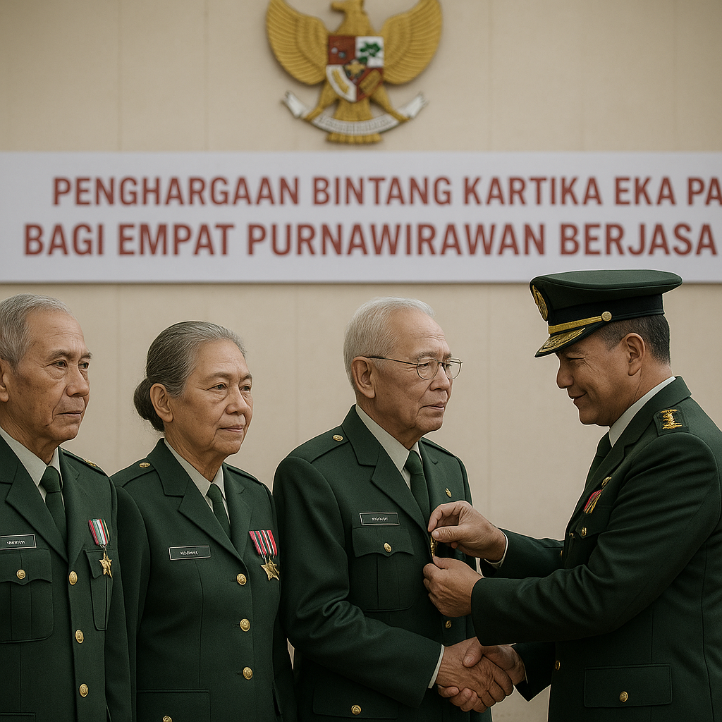 Penghargaan Bintang Kartika Eka Paksi bagi Empat Purnawirawan Berjasa