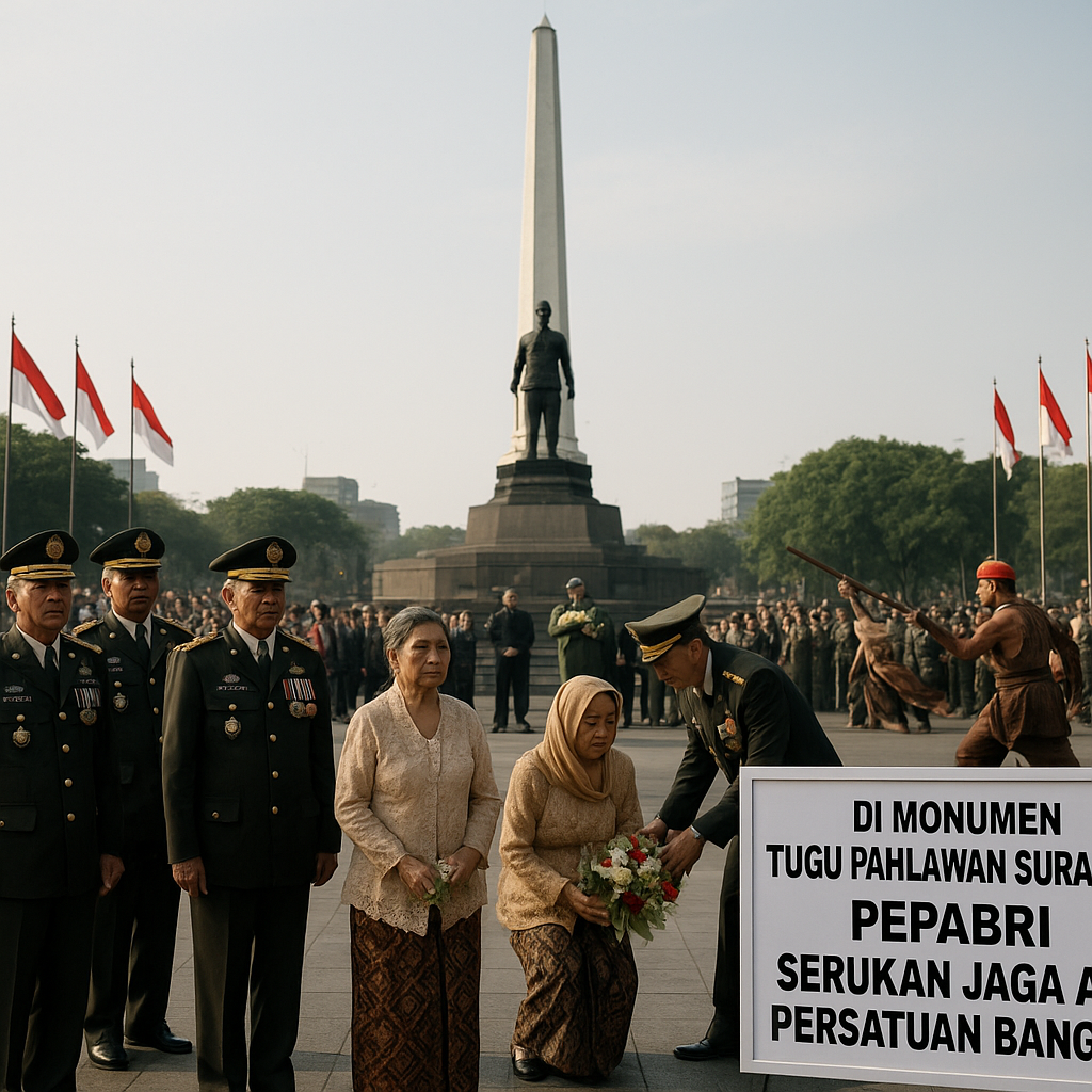 Di Monumen Tugu Pahlawan Surabaya, PEPABRI Serukan Jaga Api Persatuan Bangsa