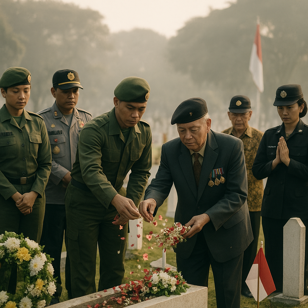 Ziarah ke TMP Kalibata, Prajurit Aktif dan Purnawirawan TNI-Polri Kenang Perjuangan Pendahulu