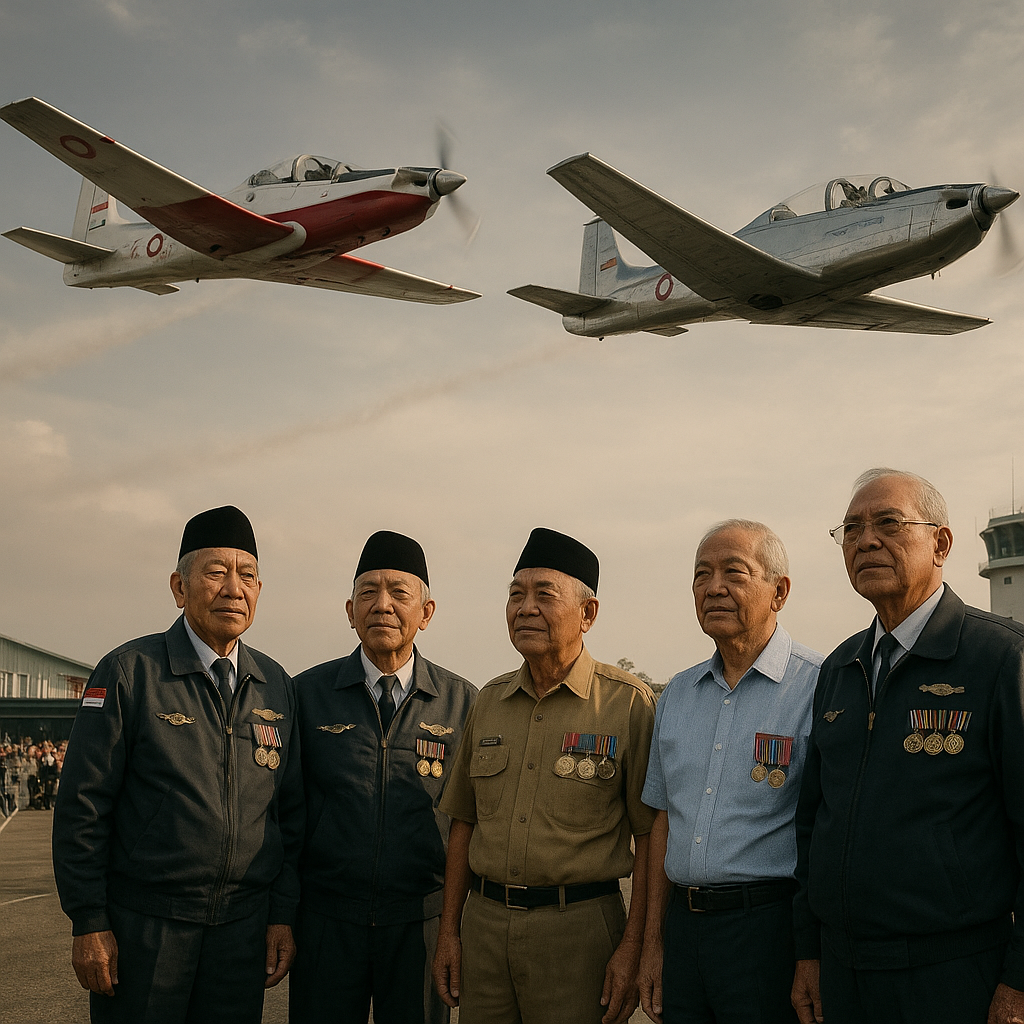 Reuni Akbar TNI AU di Lanud Adisutjipto, Lima Purnawirawan Lanud Iswahjudi Terbang dengan Pesawat Sejarah