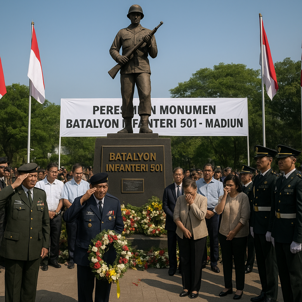 Peresmian Monumen Batalyon Infanteri 501 di Madiun: Tanda Hormat untuk Para Pendahulu