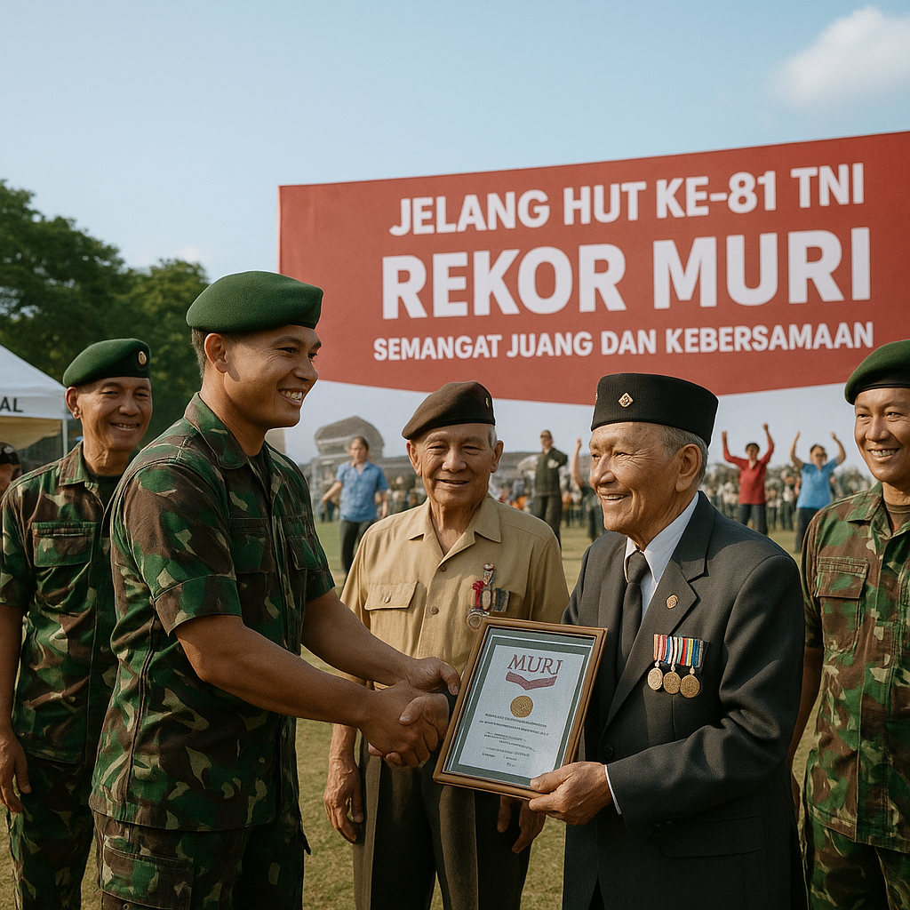 Jelang HUT ke-81, TNI Kembali Pecahkan Rekor MURI