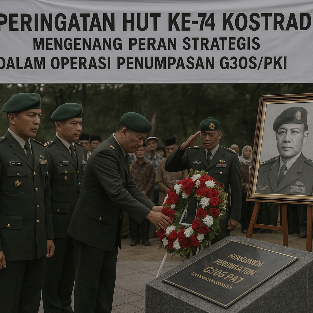 Peringatan HUT ke-74 Kostrad: Mengenang Peran Strategis dalam Operasi Penumpasan G30S/PKI