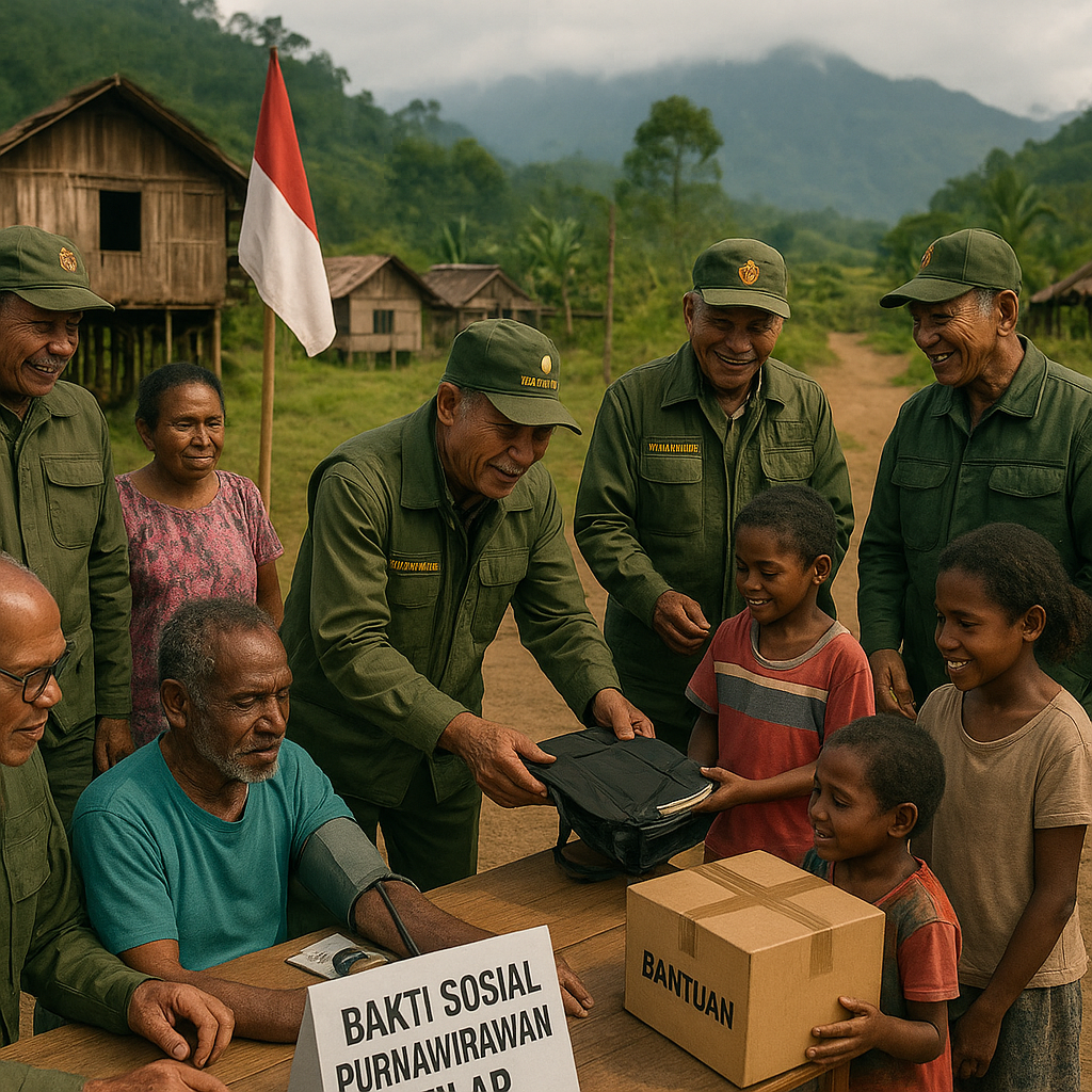 Bakti Sosial Purnawirawan TNI AD di Pelosok Papua: Bukti Pengabdian yang Tak Pernah Usai