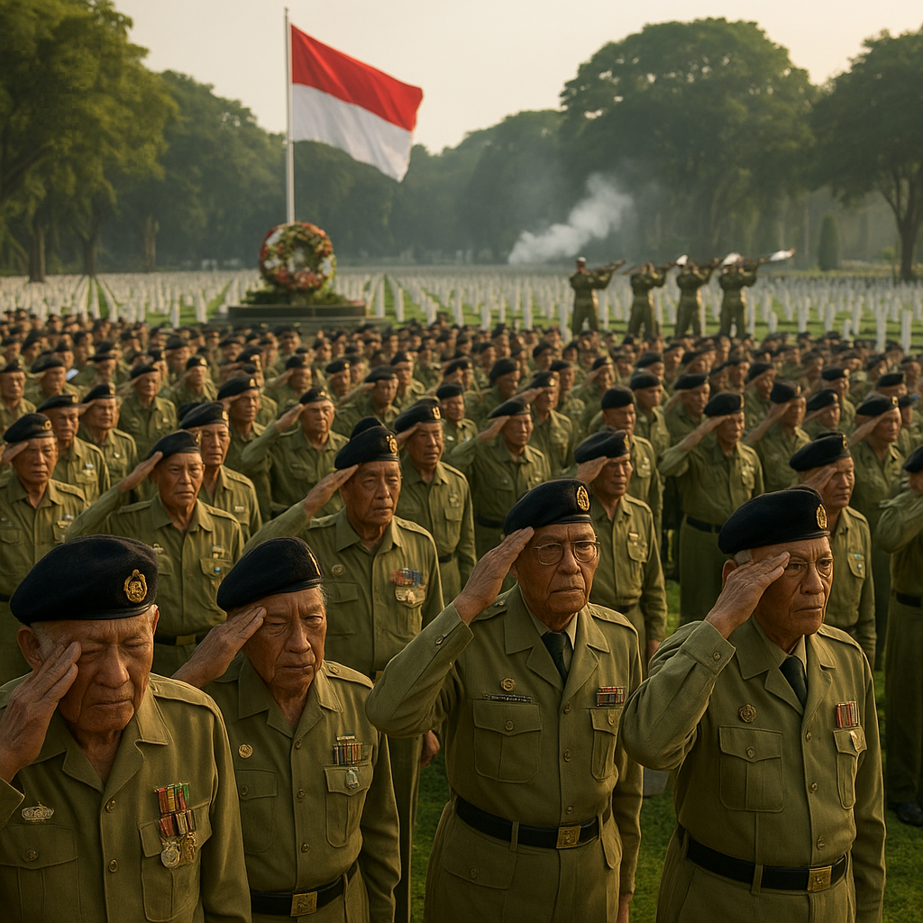 Peringatan Hari Veteran Nasional: Ribuan Purnawirawan TNI Hadiri Upacara di TMP Kalibata