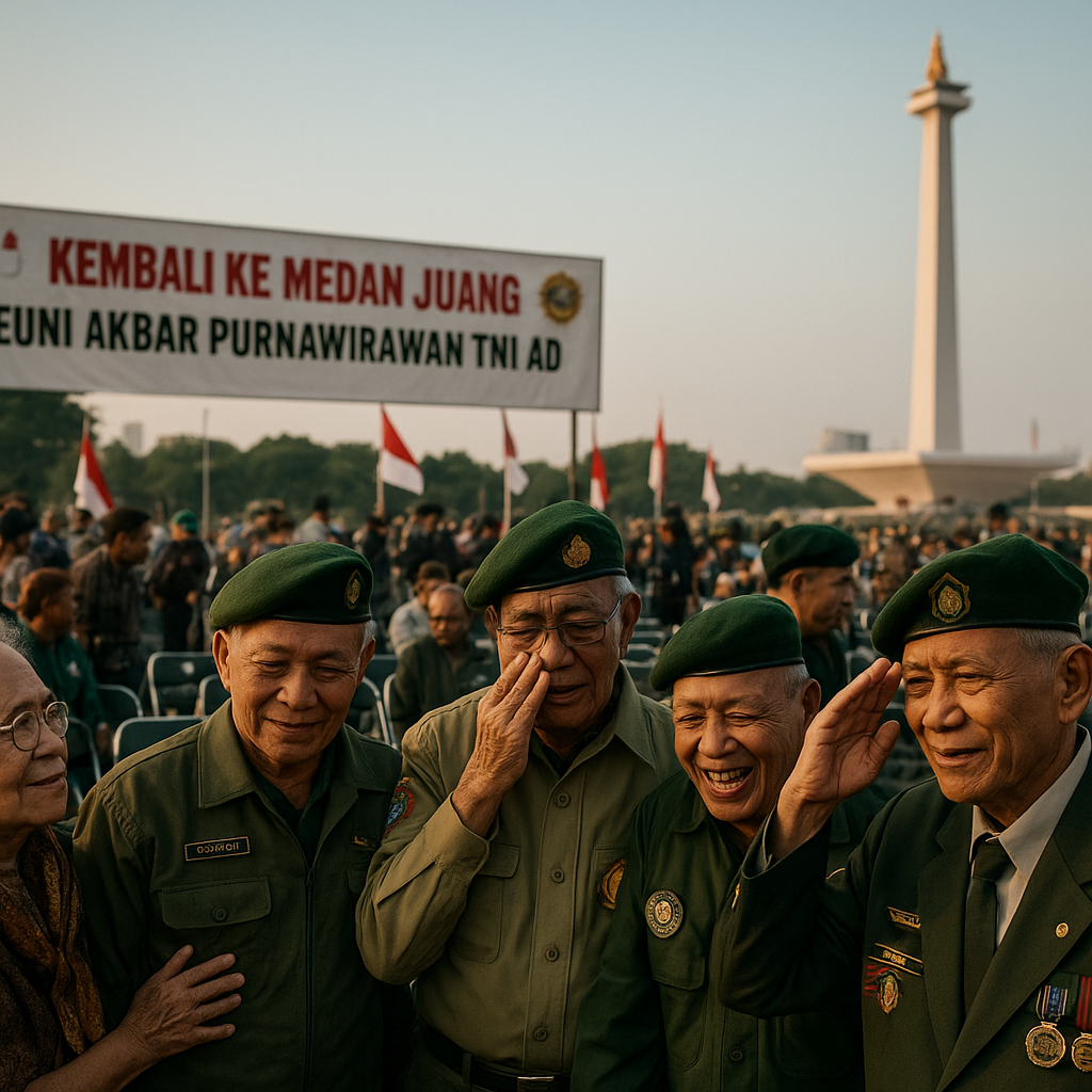 Purnawirawan TNI AD Gelar Reuni Akbar 'Kembali ke Medan Juang' di Kawasan Bersejarah