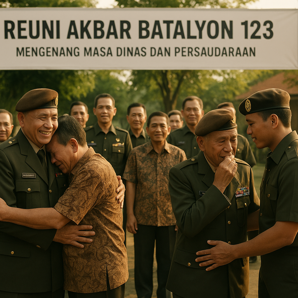 Reuni Akbar Batalyon 123, Mengenang Masa Dinas dan Persaudaraan yang Tak Terlupakan