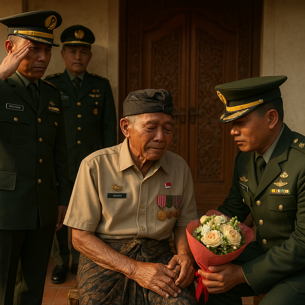 Kodam IX/Udayana Anjangsana Penuh Haru ke Veteran Pejuang NKRI di Denpasar