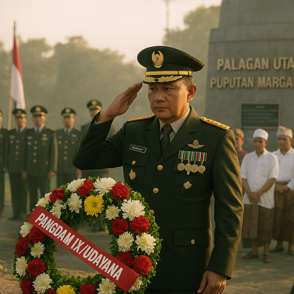 Pangdam IX/Udayana Pimpin Ziarah Palagan Utama Puputan Margarana