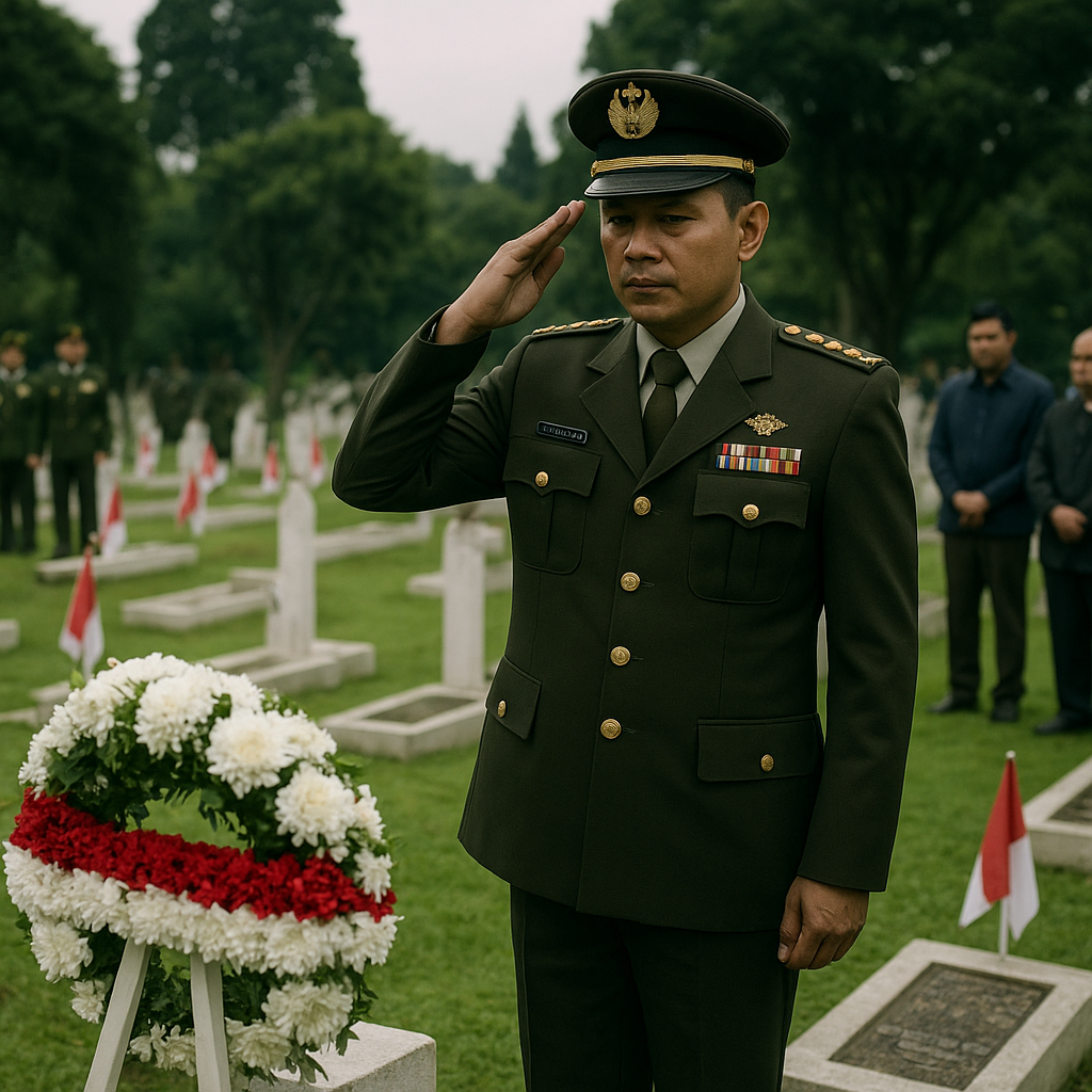 Danrem 061/Suryakancana Pimpin Ziarah ke Taman Makam Pahlawan Cikutra