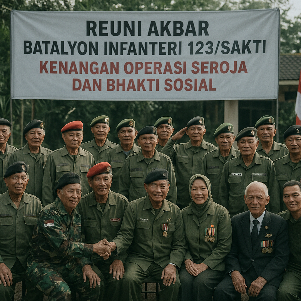 Reuni Akbar Batalyon Infanteri 123/Sakti: Kenangan Operasi Seroja dan Bhakti Sosial