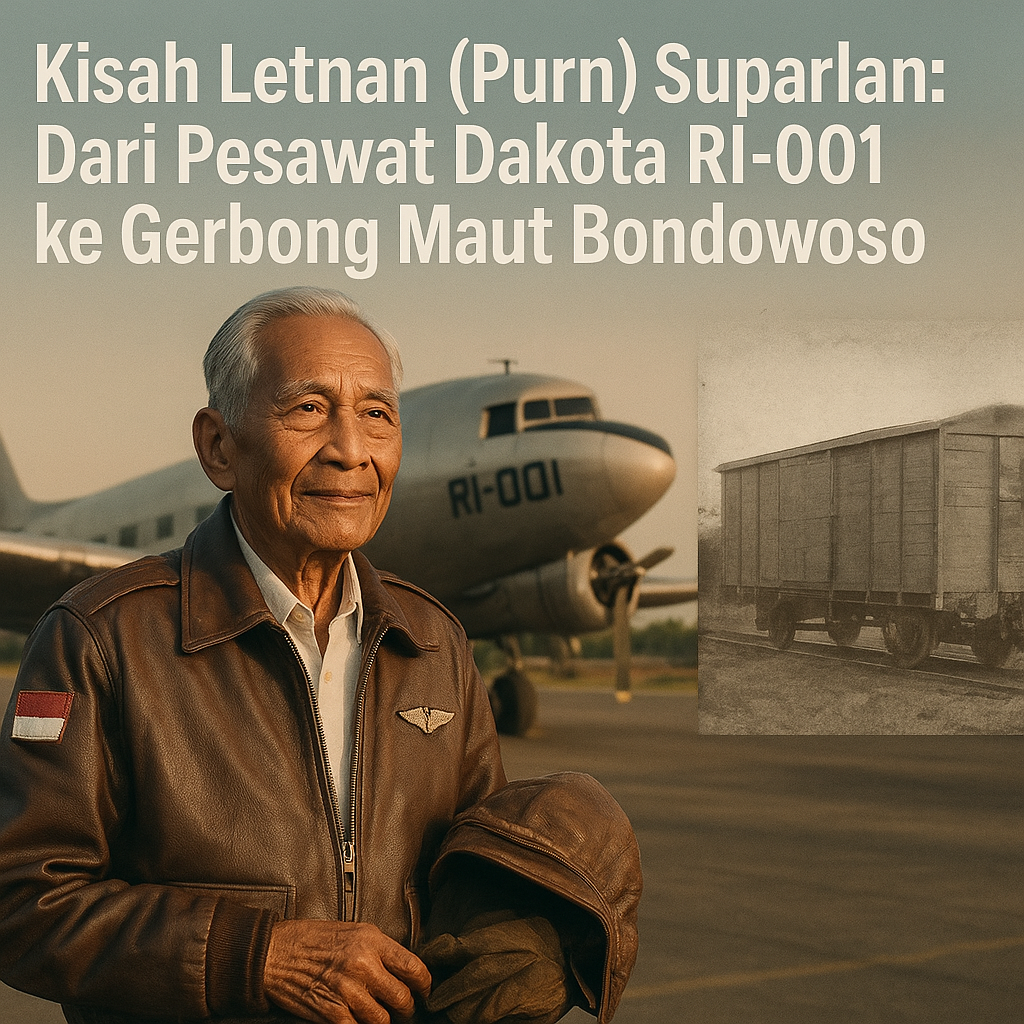 Kisah Letnan (Purn) Suparlan: Dari Pesawat Dakota RI-001 ke Gerbong Maut Bondowoso