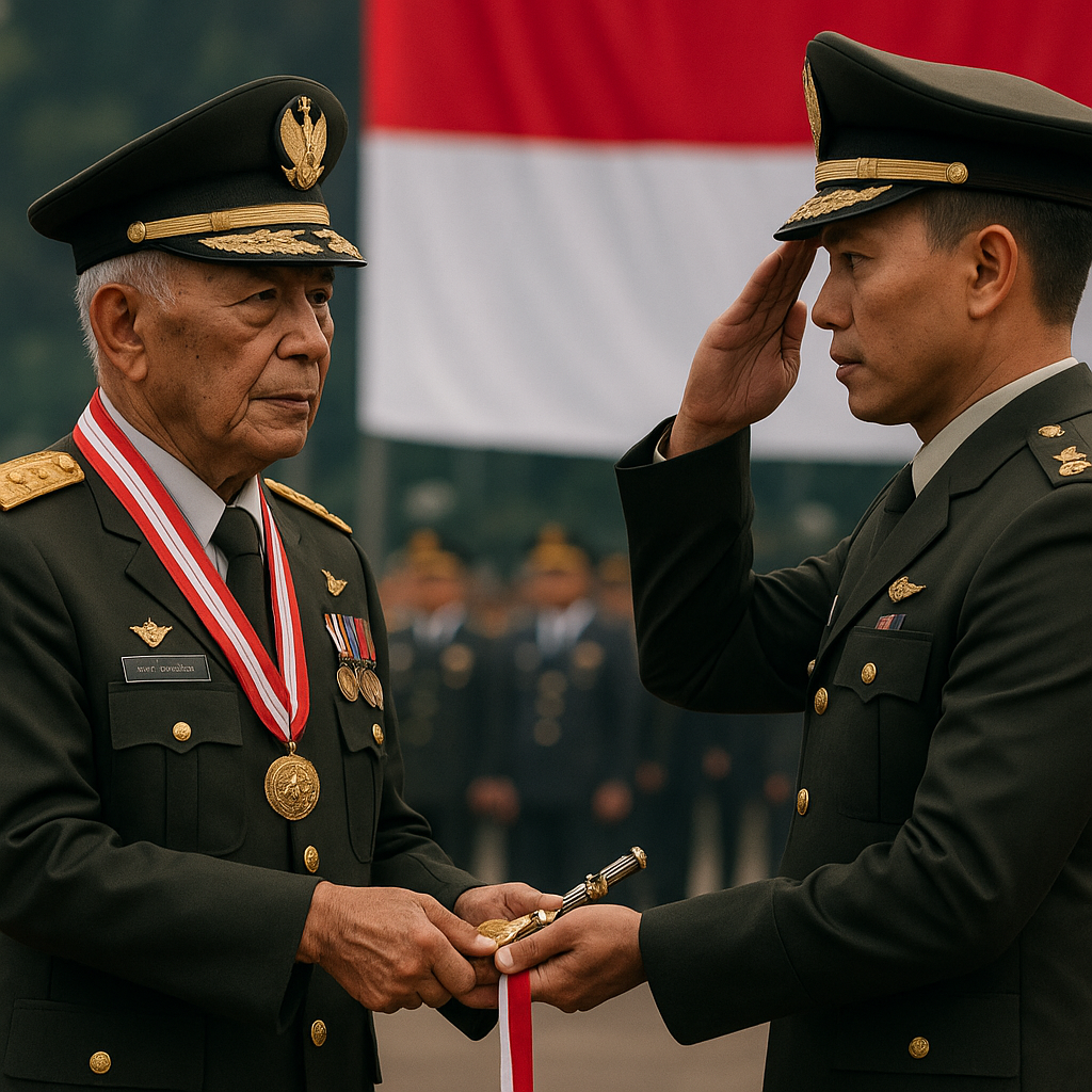 Upacara Penyerahan Pedang Kehormatan kepada Purnawirawan Jenderal Berjasa