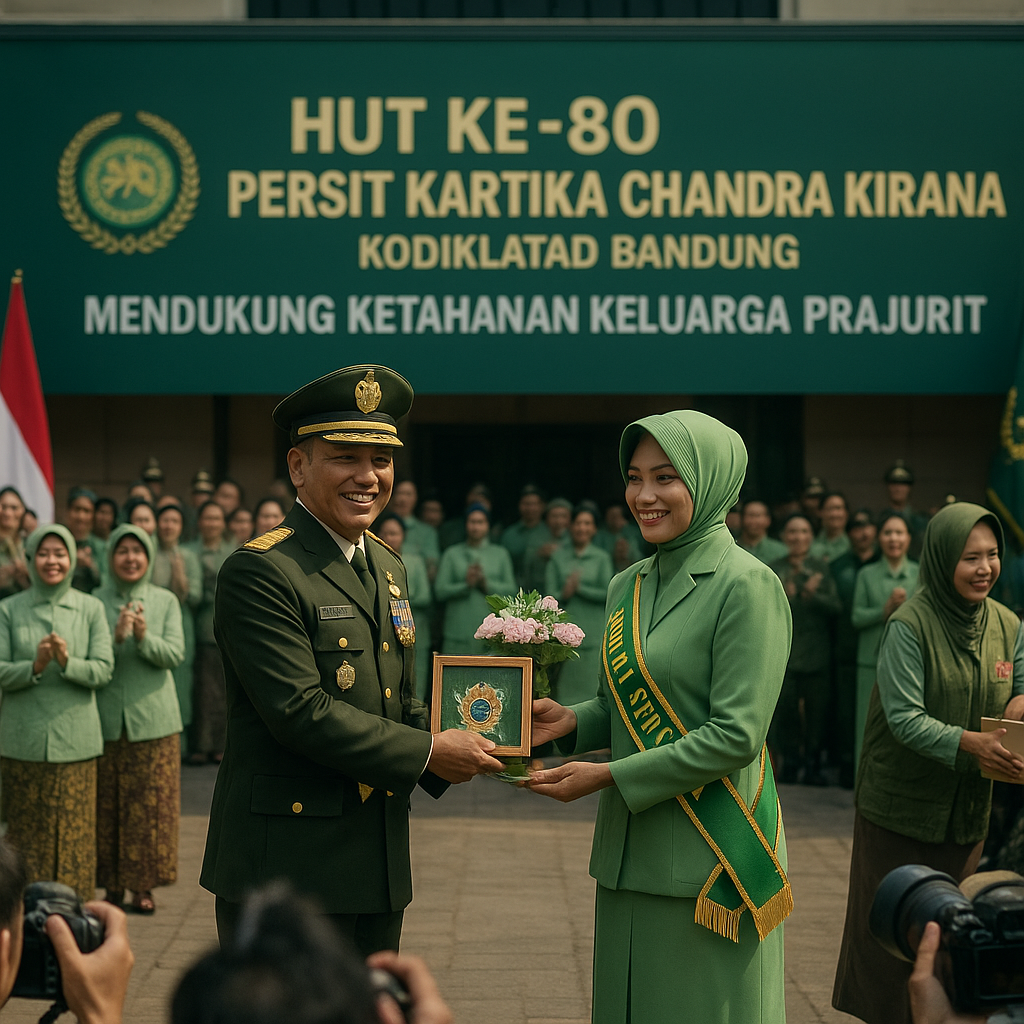 Dankodiklatad Hadiri HUT ke-80 Persit KCK, Tegaskan Peran Strategis dalam Dukung Ketahanan Keluarga Prajurit