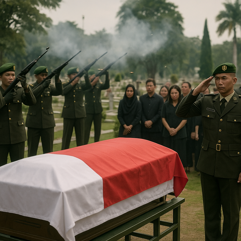 Pejuang Kemerdekaan M. Noer Dimakamkan Secara Militer, Kodim 0412/LU Beri Penghormatan Terakhir