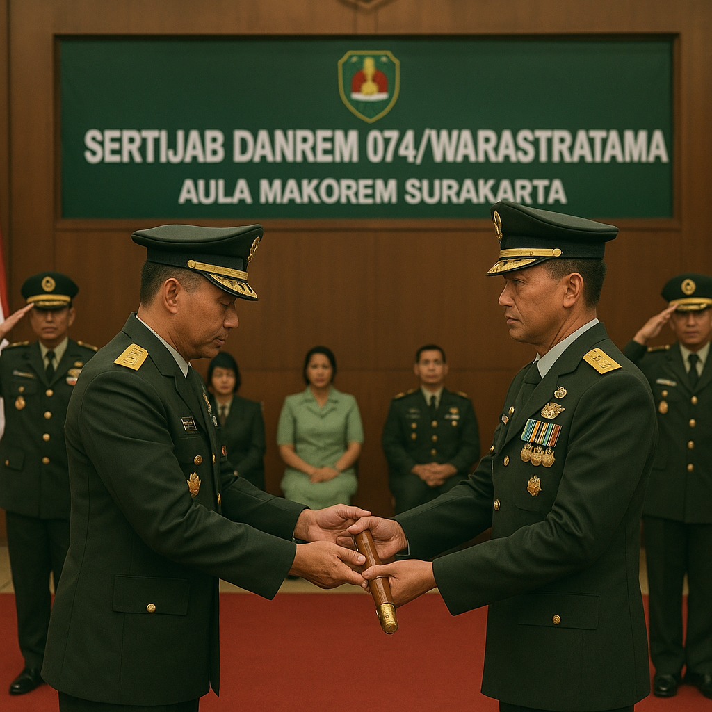 Tradisi Sertijab Danrem 074/Warastratama: Simbol Keberlanjutan Kepemimpinan Militer
