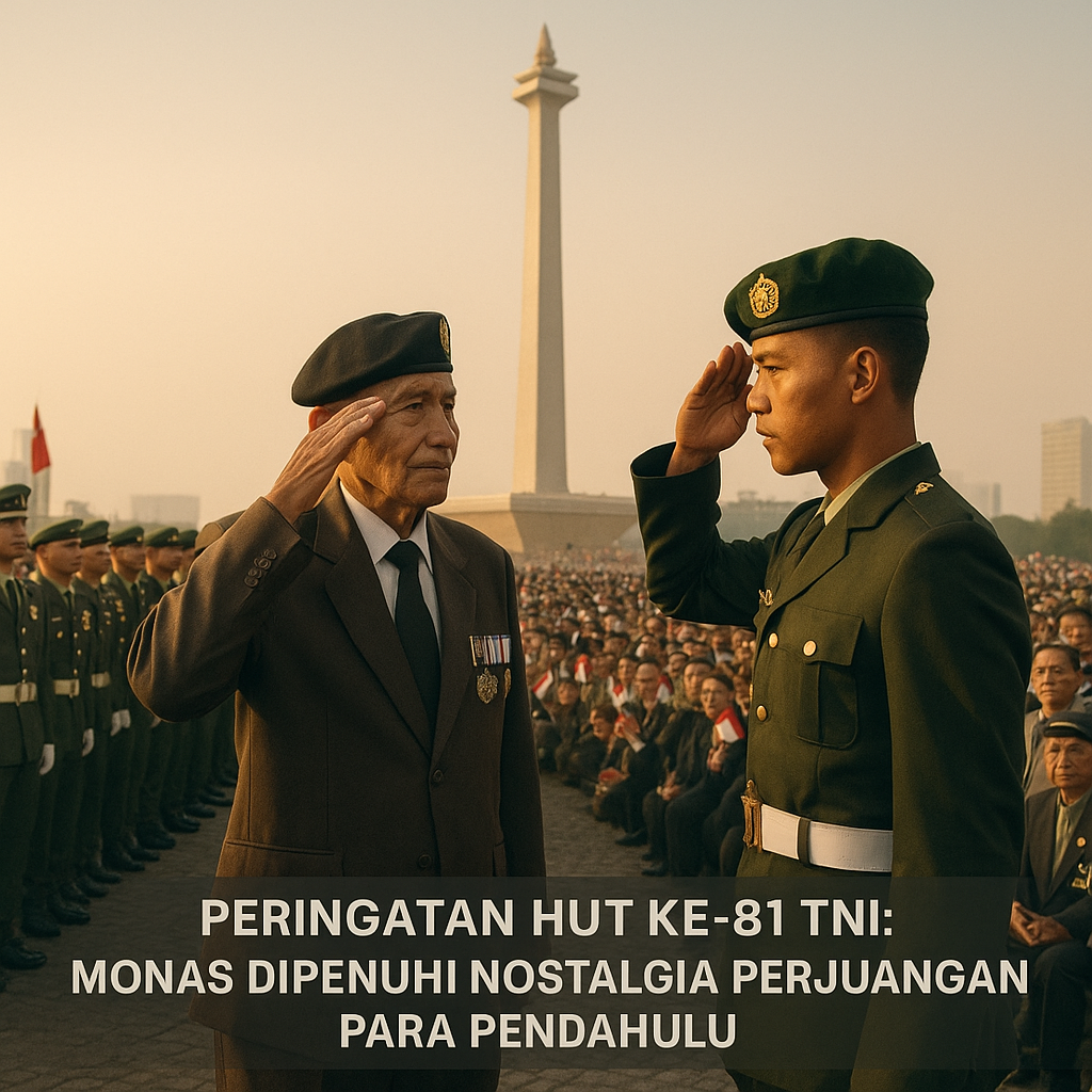 Peringatan HUT ke-81 TNI: Monas Dipenuhi Nostalgia Perjuangan Para Pendahulu