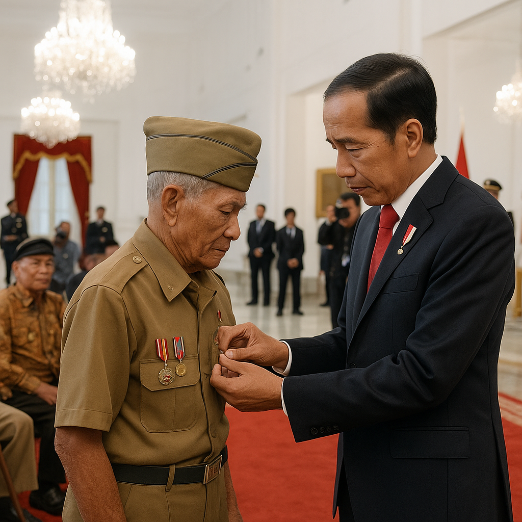 Presiden Anugerahkan Tanda Kehormatan kepada 50 Veteran Pejuang Kemerdekaan di Istana Negara