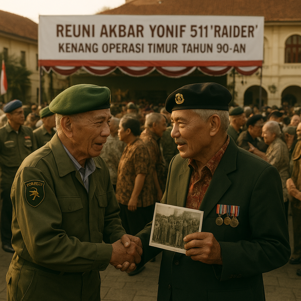 Reuni Akbar Yonif 511 'Raider' Kenang Operasi Timur Tahun 90-an