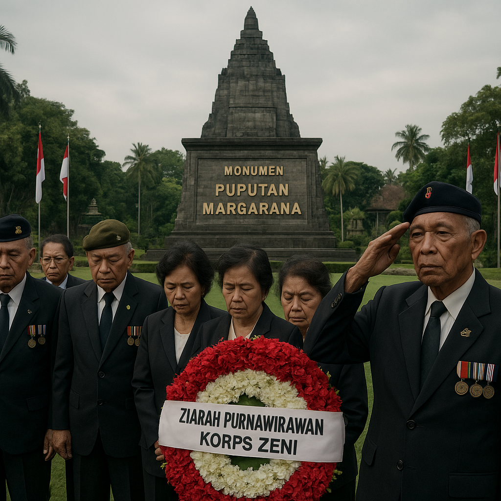 Napak Tilas Perjuangan di Cibubur, Purnawirawan Zeni AD Ziarah ke Monumen Puputan Margarana
