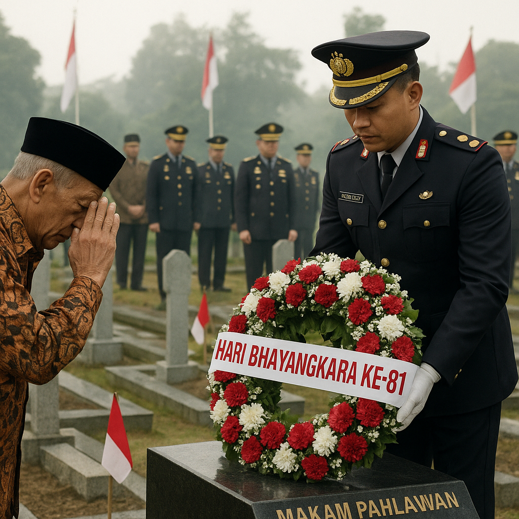 Peringatan Hari Bhayangkara ke-81 di Makam Pahlawan Kepolisian