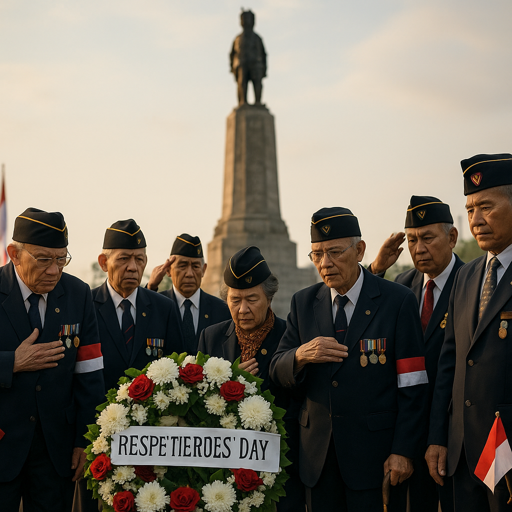 Napak Tilas Hari Pahlawan: Renungan Para Purnawirawan di Tugu Muda Semarang