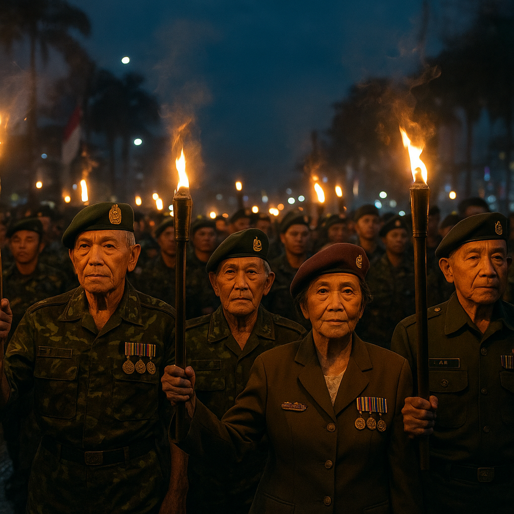HUT ke-76 TNI AD: Tradisi Pawai Obor dan Kisah Pengabdian Para Sesepuh
