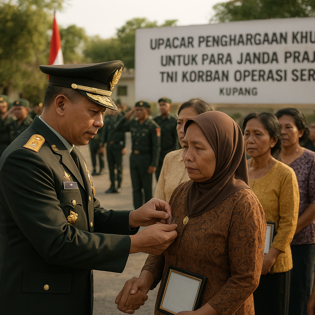 Upacara Penghargaan Khusus untuk Para Janda Prajurit TNI Korban Operasi Seroja di Kupang