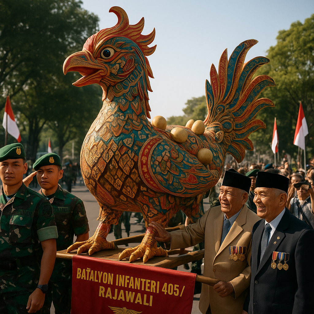 Batalyon Infanteri 405/Rajawali Kembali Adakan Tradisi Warak Ngendog Sebagai Simbol Semangat Tempur