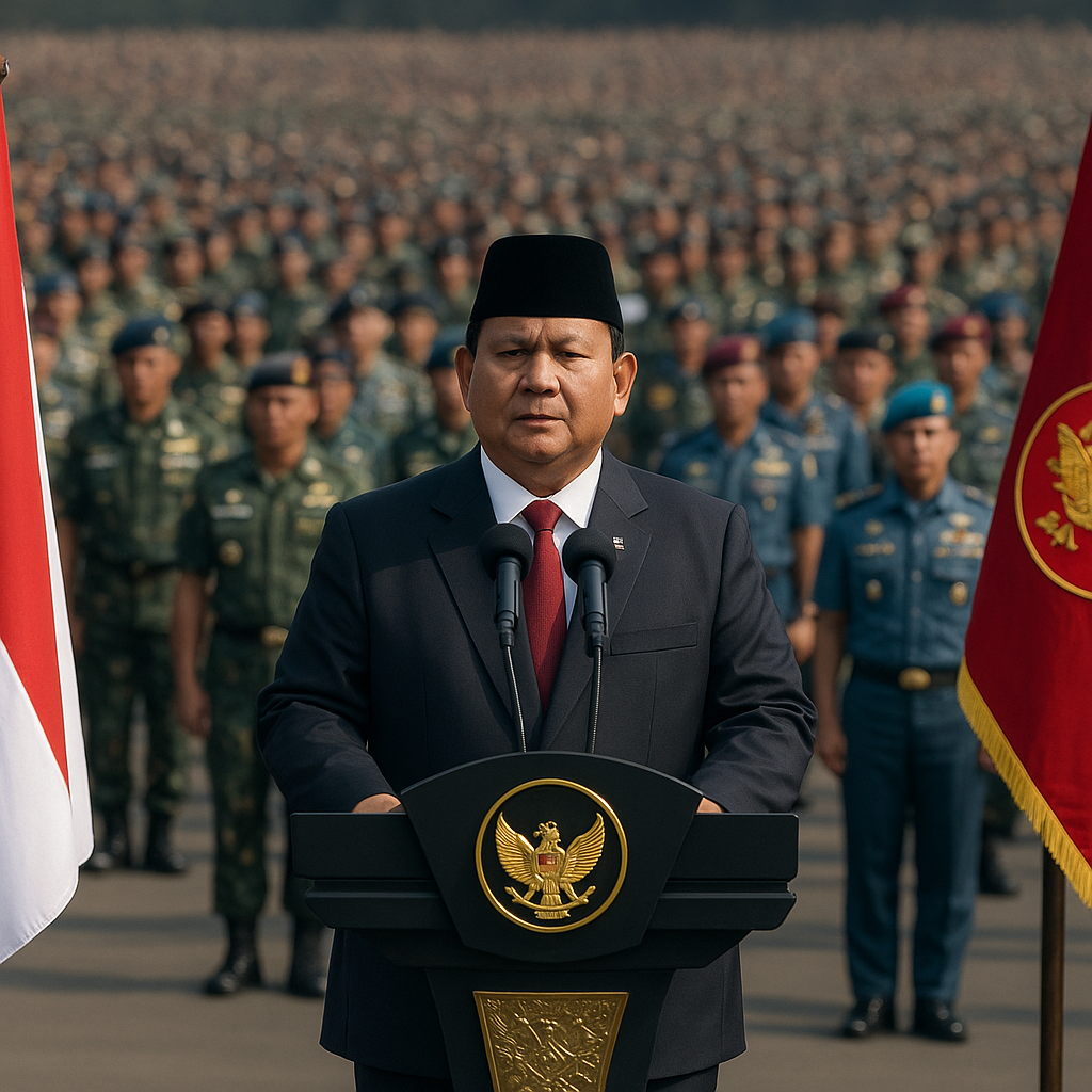 Prabowo Beri Taklimat di Depan 1.500 Komandan Satuan TNI