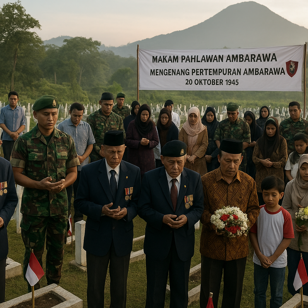 Mengenang Pertempuran Ambarawa: Keluarga Besar Divisi Diponegoro Gelar Doa Bersama di Makam Pahlawan
