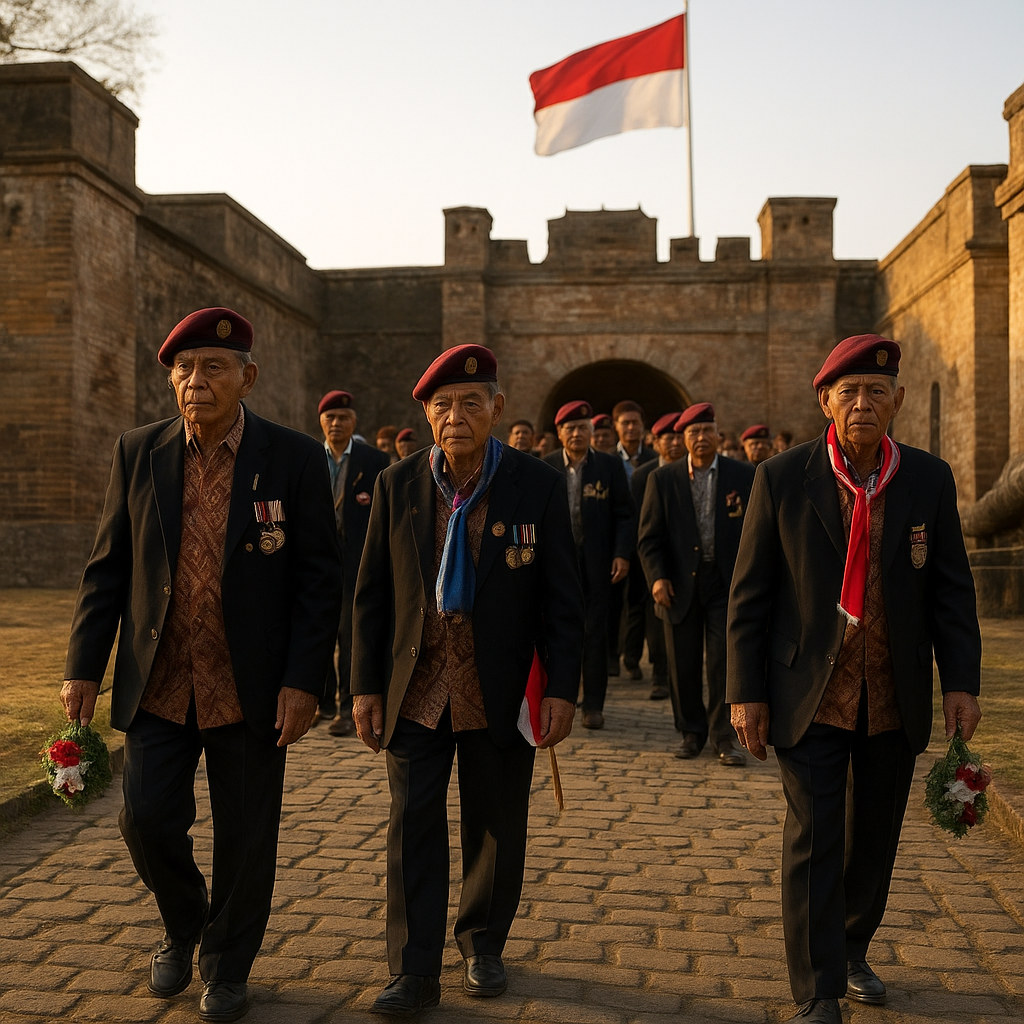 Napak Tilas Jejak Perjuangan di Benteng Van den Bosch, Ngawi oleh Veteran Brigif 6