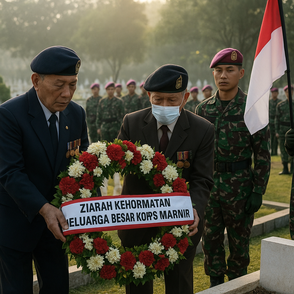 Ziarah Kehormatan Keluarga Besar Korps Marinir ke Makam Pangkalan Kobar