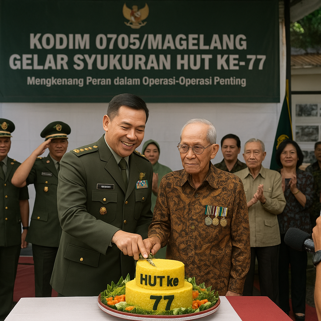Kodim 0705/Magelang Gelar Syukuran HUT ke-77, Kenang Peran dalam Operasi-Operasi Penting