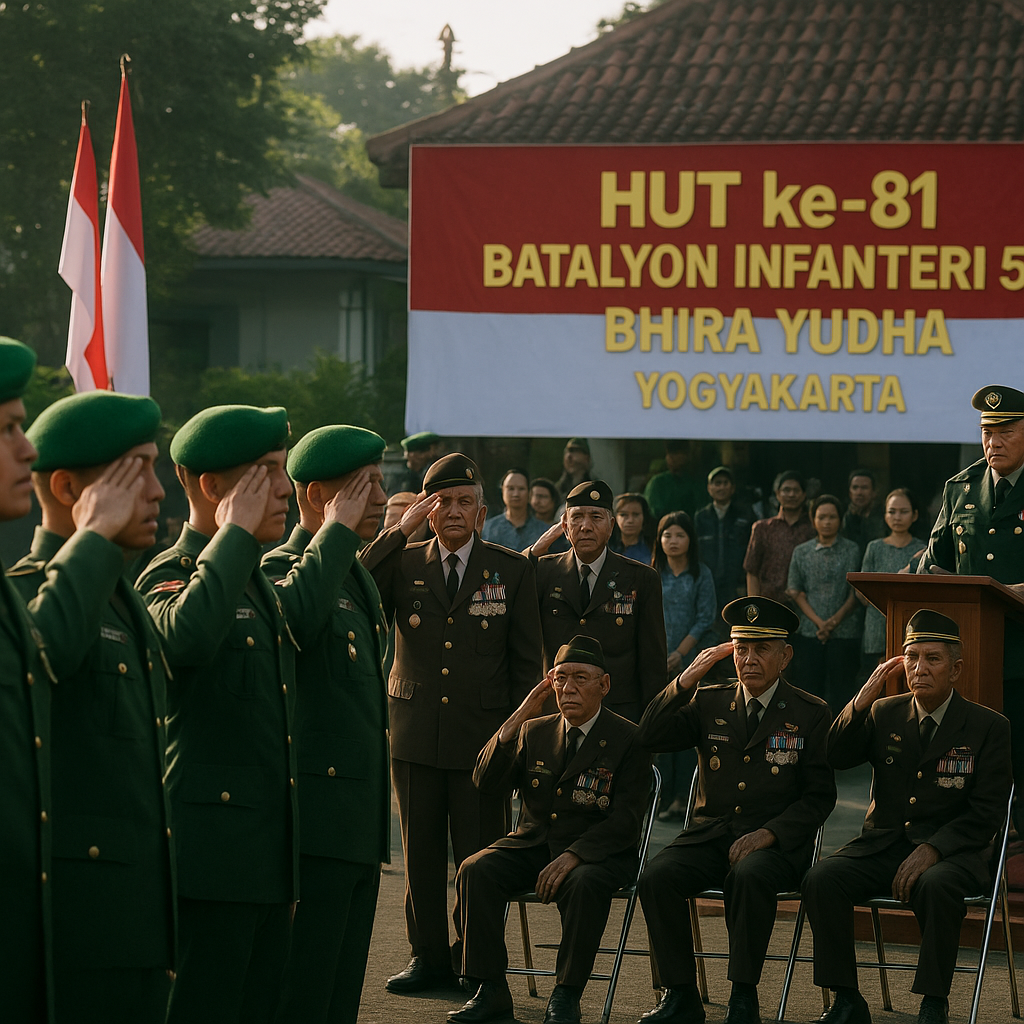 Peringatan HUT ke-81 Batalyon Infanteri 501/Bhira Yudha: Tradisi Kehormatan dan Pengabdian
