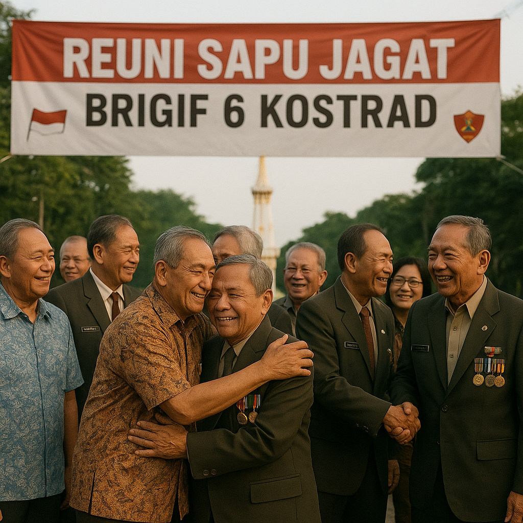 Kumpul Kembali Prajurit Brigade Infanteri 6 Kostrad dalam Reuni 'Sapu Jagat' yang Penuh Kenangan
