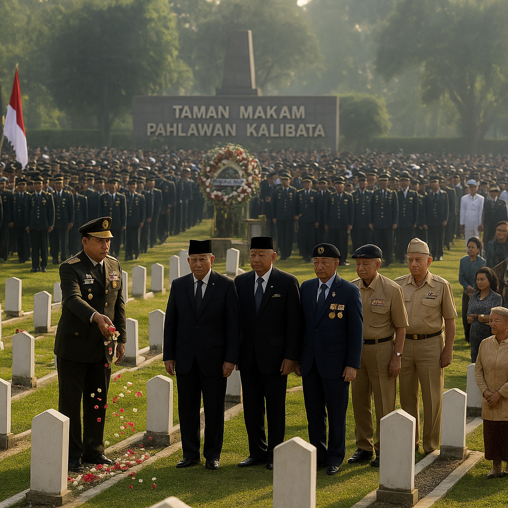 Ziarah Nasional dan Tabur Bunga di Taman Makam Pahlawan Kalibata Peringati Hari Ulang Tahun TNI